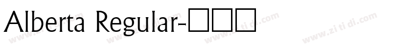 Alberta Regular字体转换